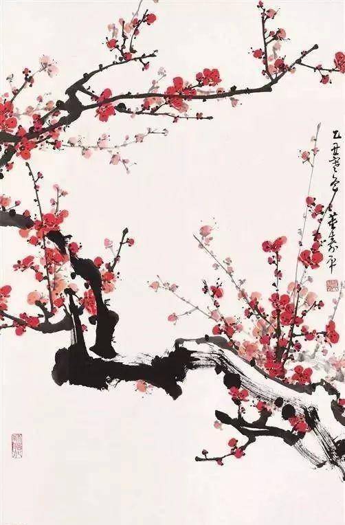 董寿平写梅:赏心只需两三枝_梅花_作品_曹明华