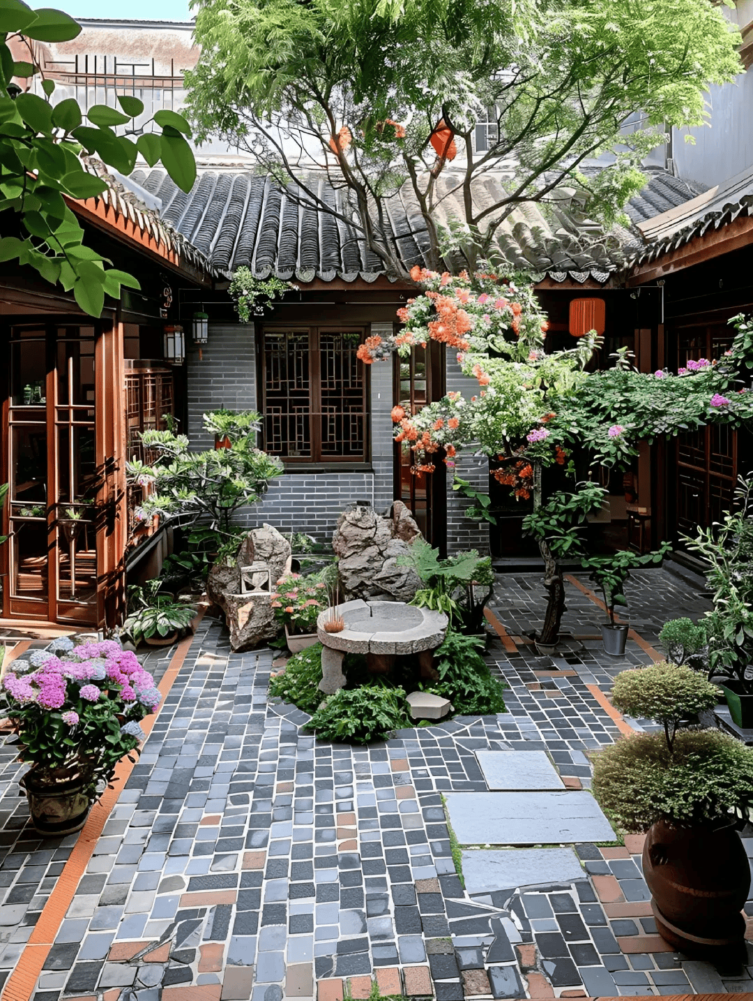 等我老了，回到老家，建一个这样的院子。_心灵_自然_那是