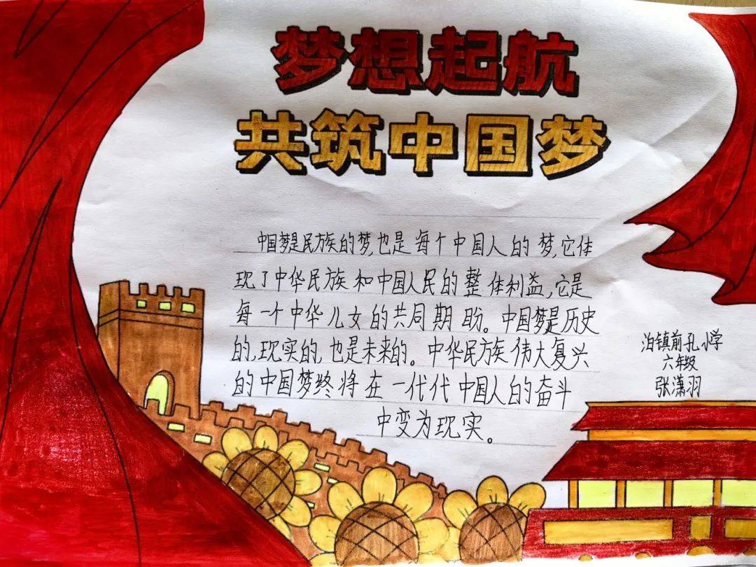 泊头团市委组织开展"梦想起航 共筑中国梦"手抄报征集活动