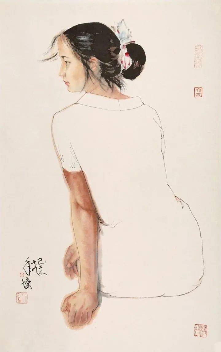 广美教授林墉,他笔下的美女国画,俏丽,灵动,勾人魂魄!