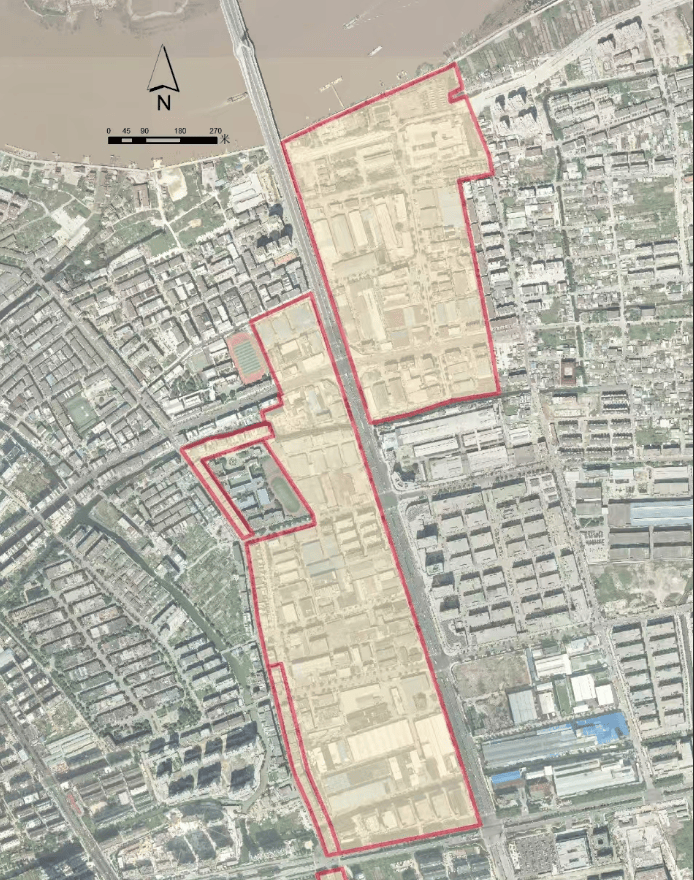 地形图,航拍图)房屋征收与补偿范围红线图(龙港市鳌江四桥片区城市有