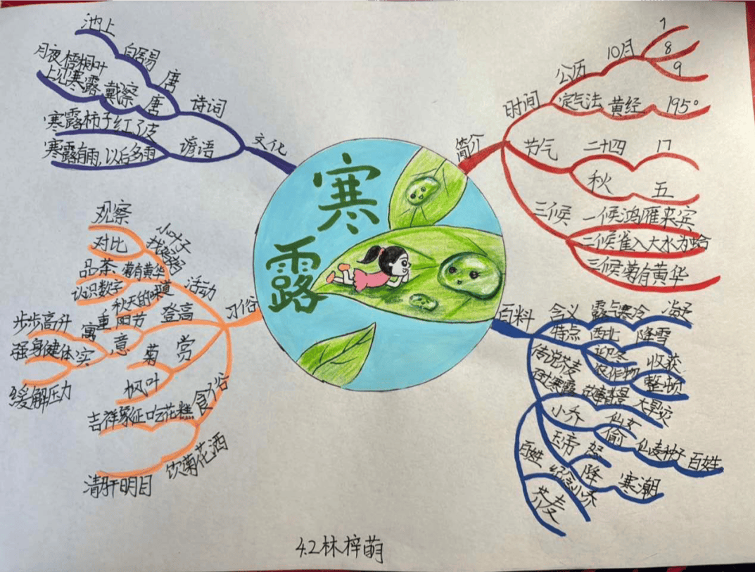 寒露节气思维导图图片