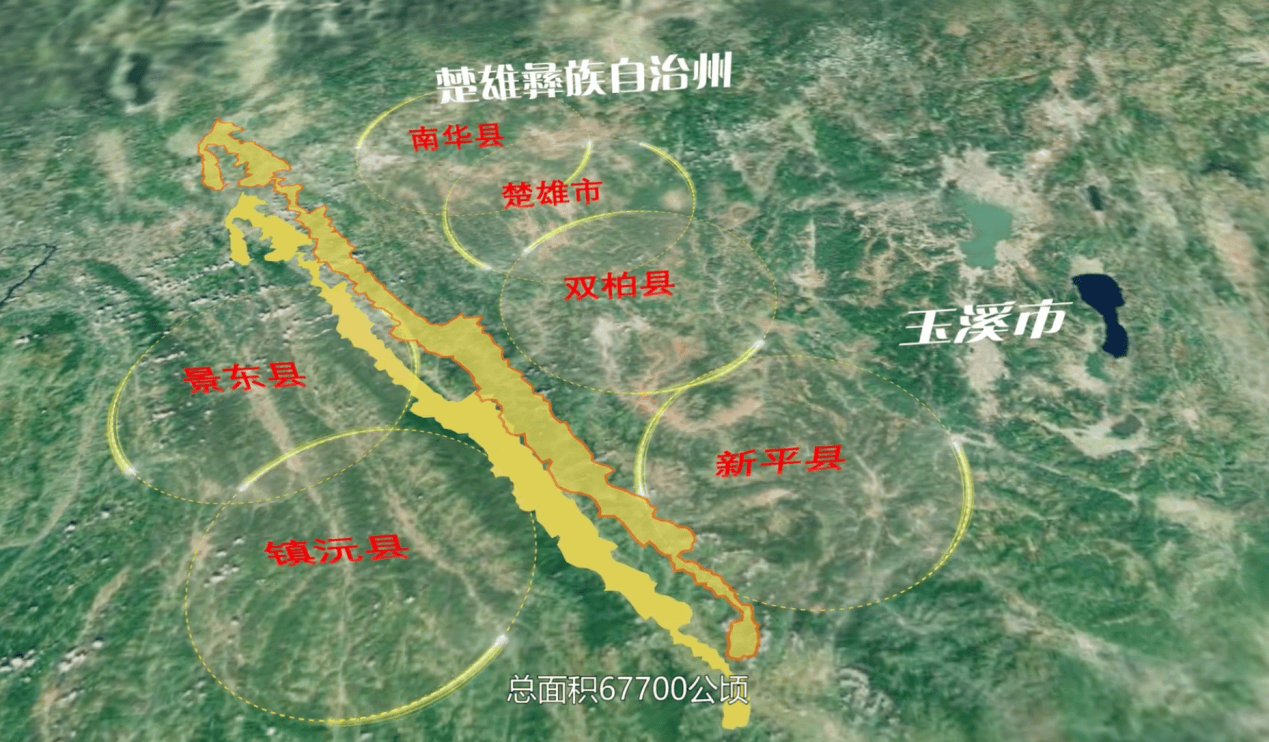 哀牢山无量山山脉地图图片