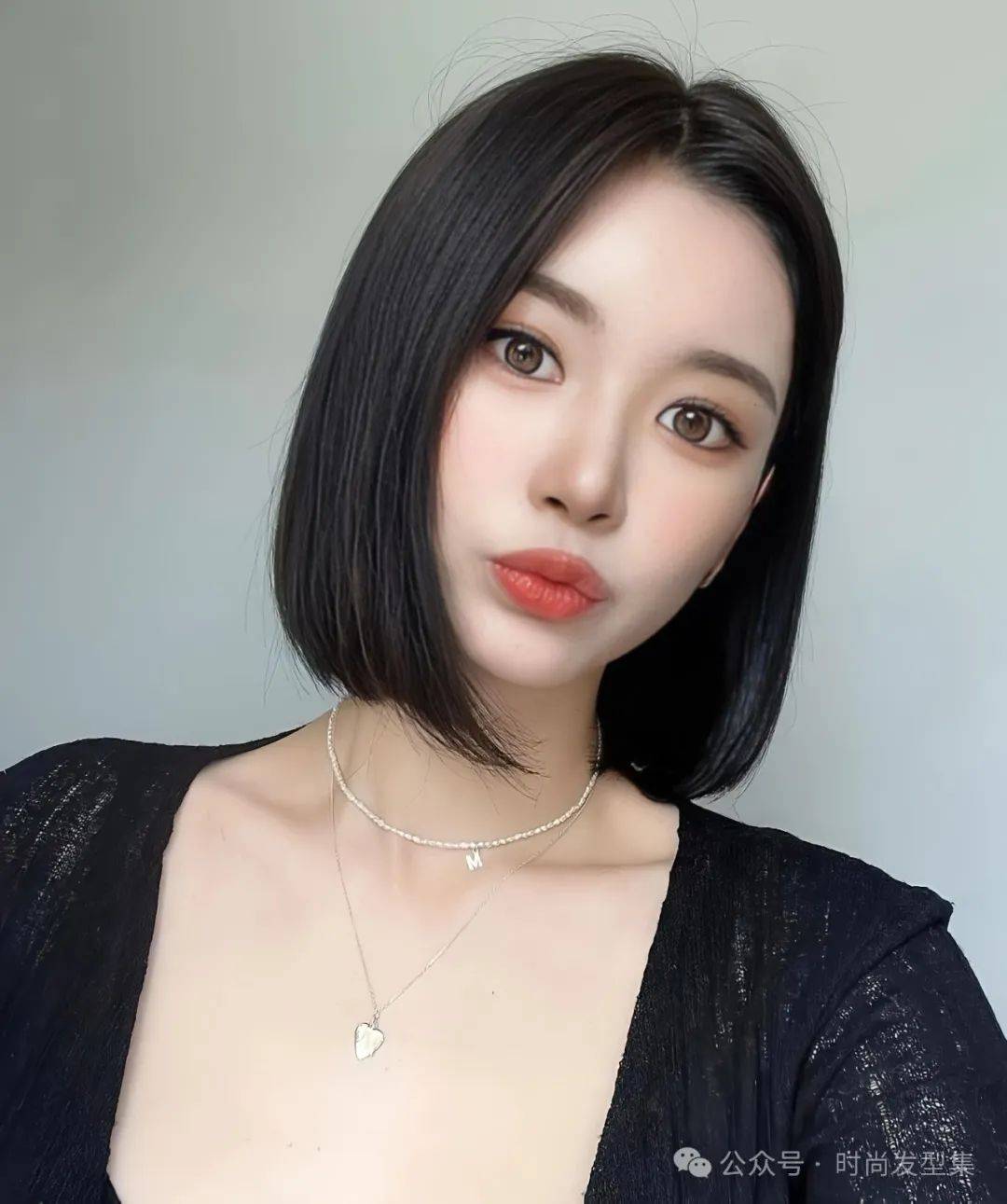 秋天剪个中式中分短发你一定很美