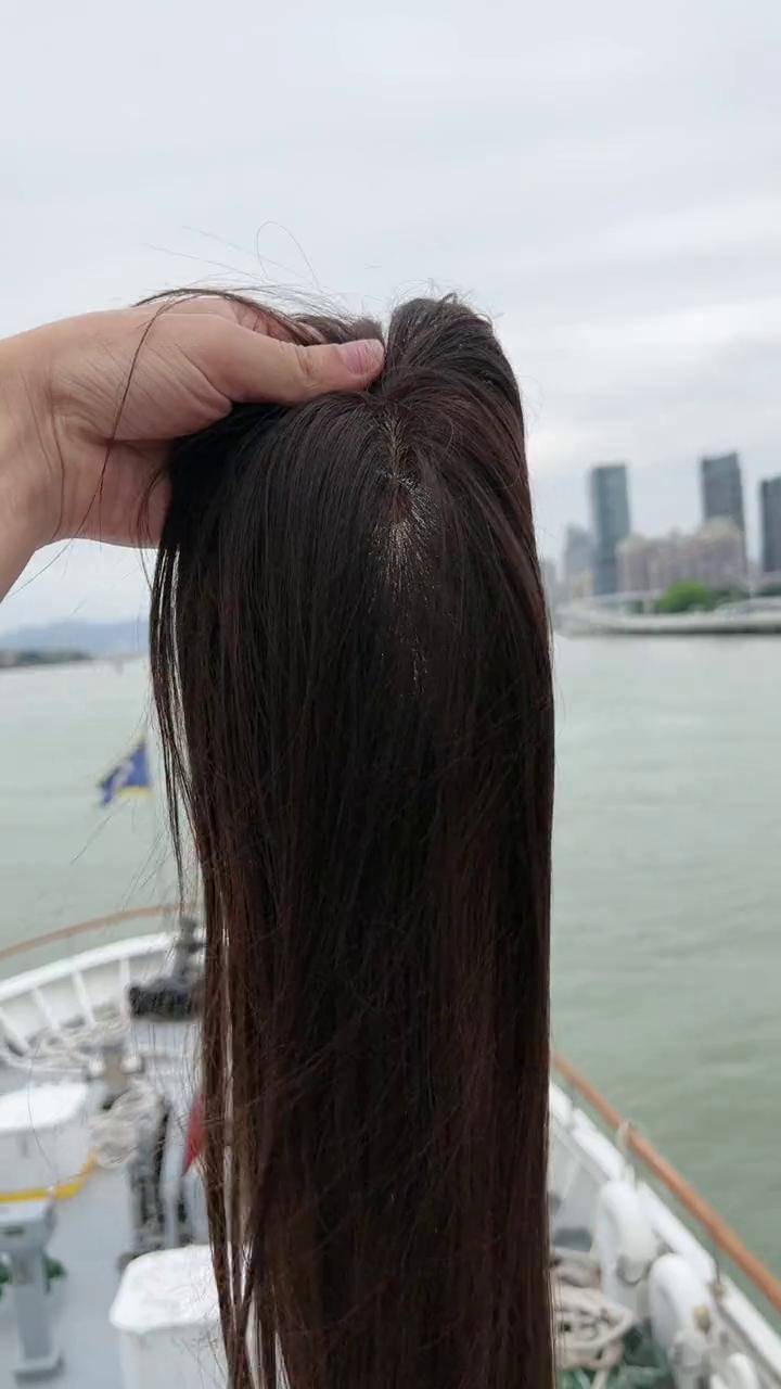 头顶补发片 递针工艺 情丝高端订制假发