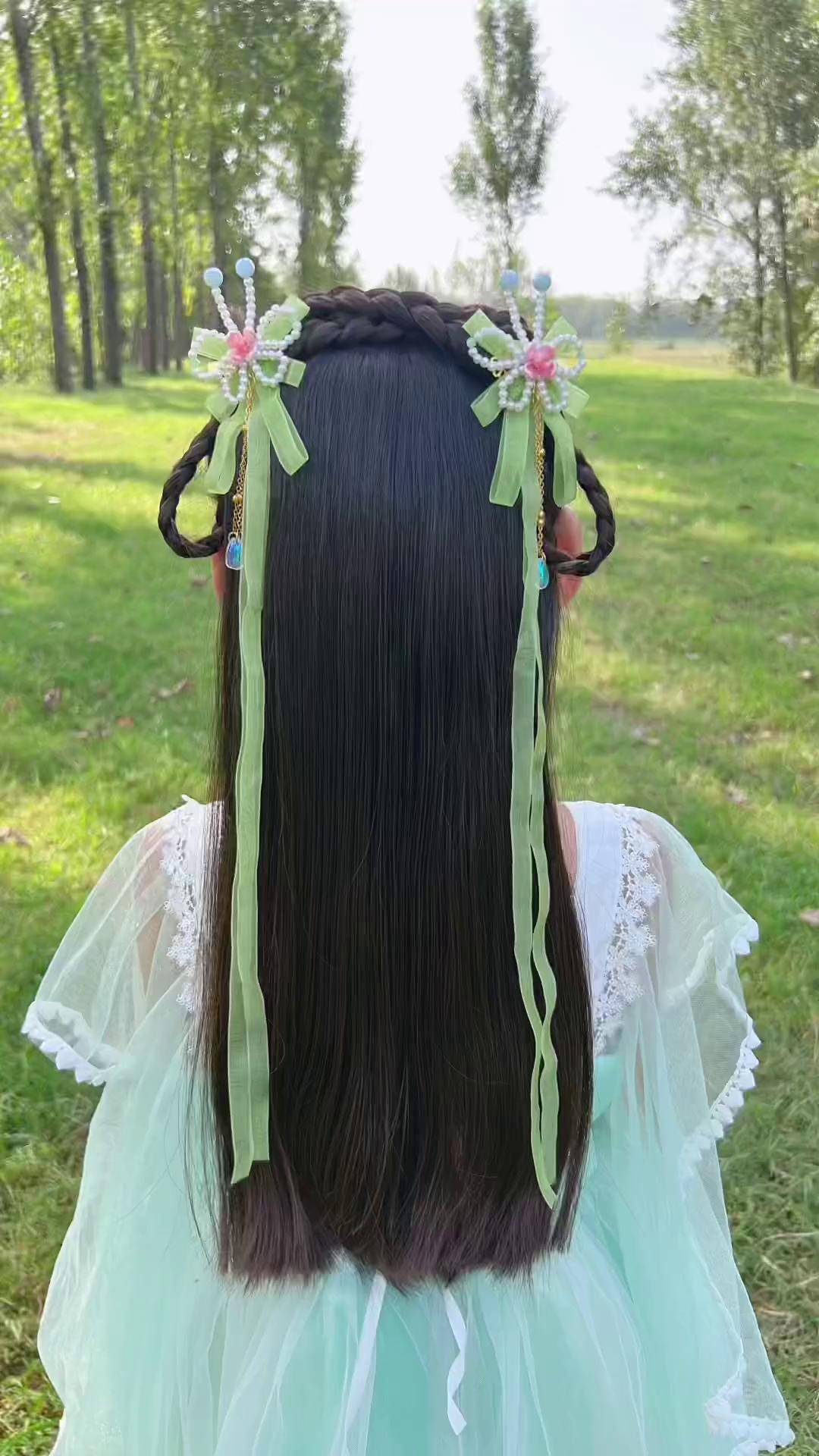 的古风发型儿童编发 古风发型编发教程汉服发型 生女儿就是用来打扮的