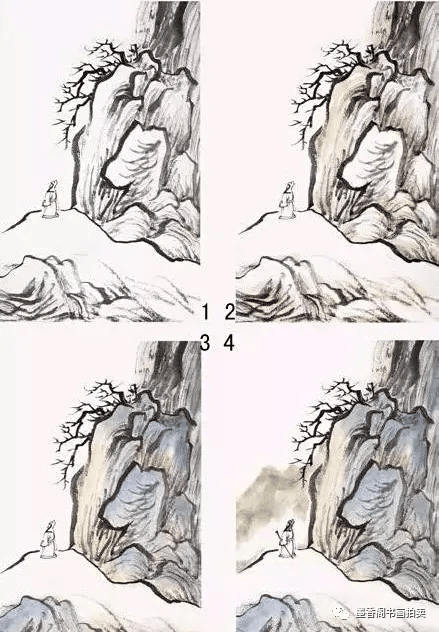国画教程:山水画设色技法示范