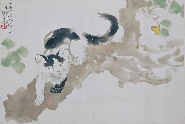 徐悲鸿画猫，简简几笔，生趣十足_搜狐网