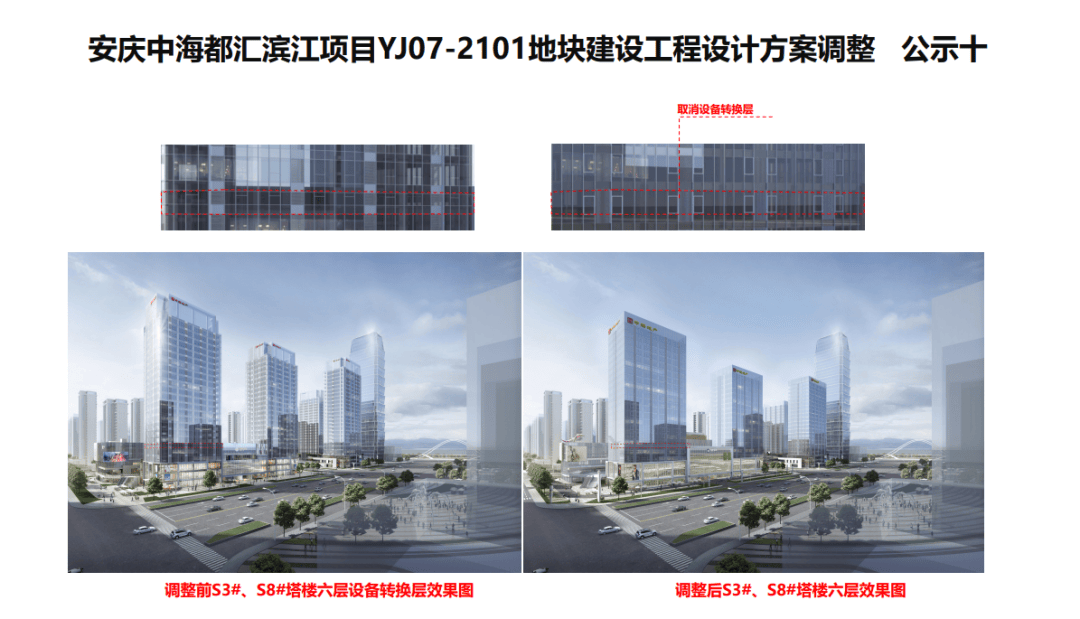 安庆滨江cbd一项目建设工程设计方案调整丨城市天际线更新!