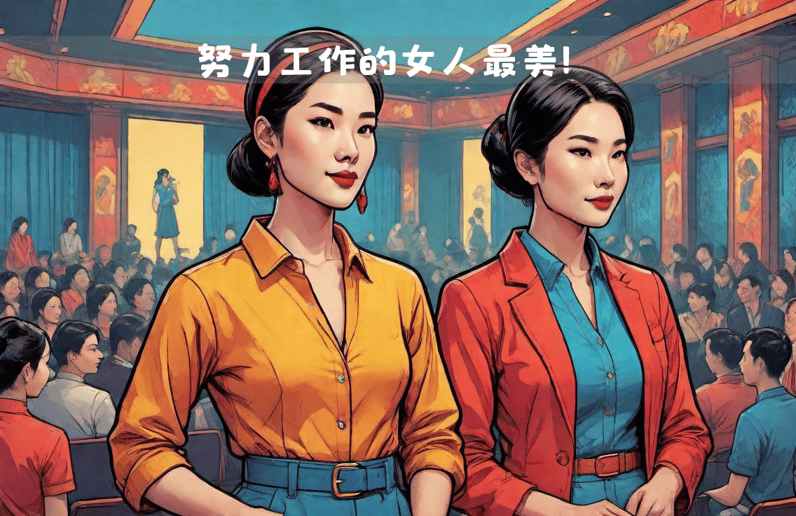 女人努力工作图片大全图片