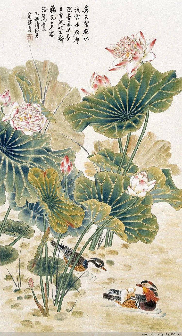 俞致贞画荷,芙蓉出水,风情无限!