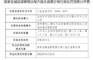 安诚财险六盘水市中心支公司被罚29万元：因虚列费用 聘任不具有高管任职资格的人员实际履行高管职责