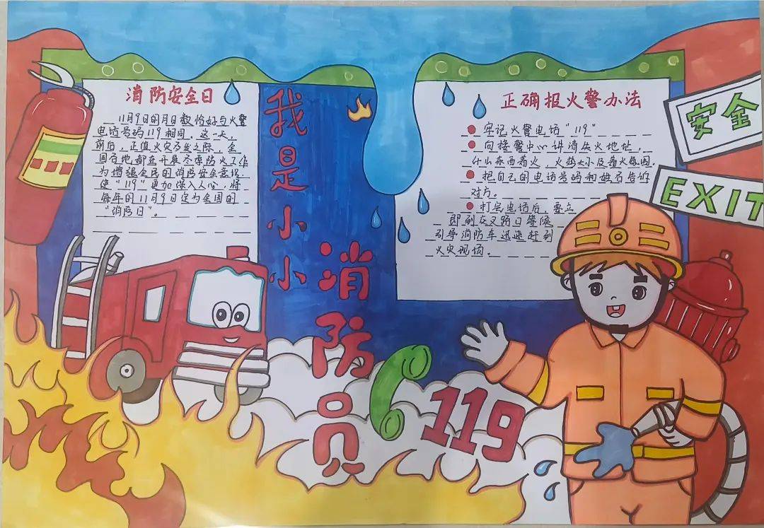 【消防宣传月】 "我是小小消防员"第九届儿童消防作文绘画大赛作品