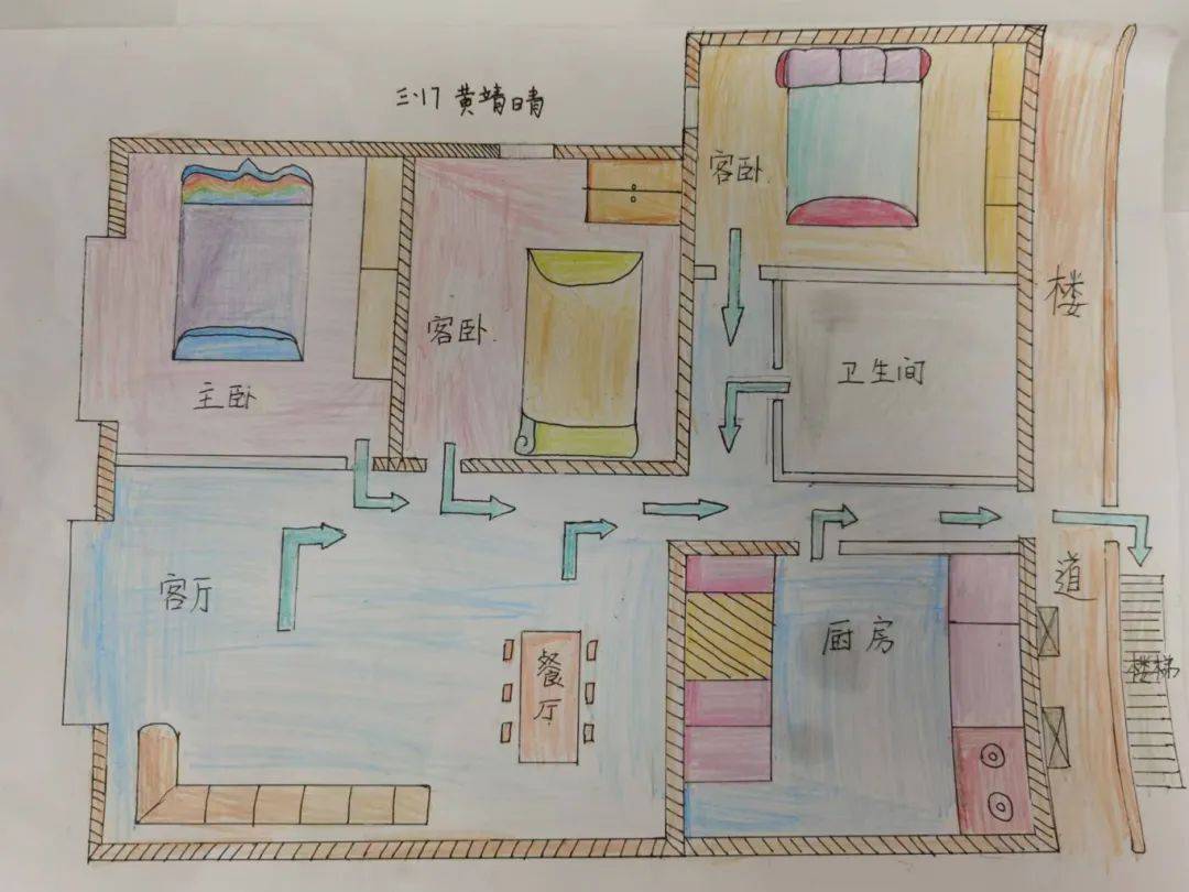 —万全小学开展校园消防系列活动之绘制家庭逃生路线图
