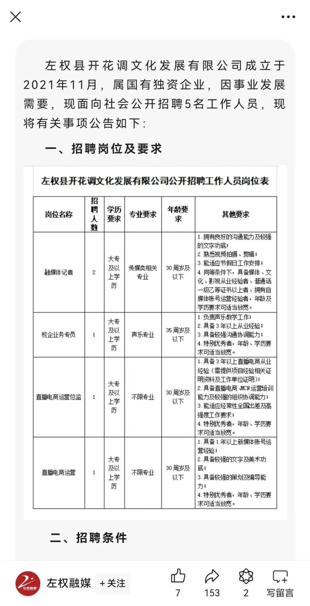 一国企招中学毕业生当总监？最新回应：符合“特别优秀”的要求