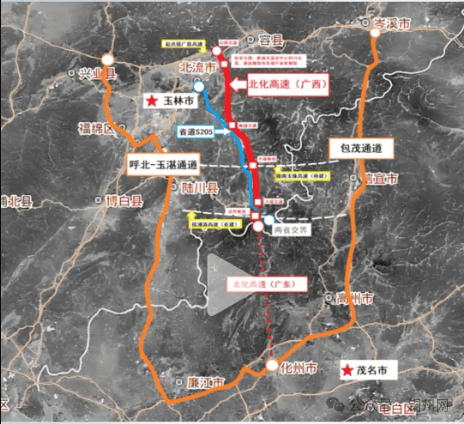 南玉珠高速公路经北流图片