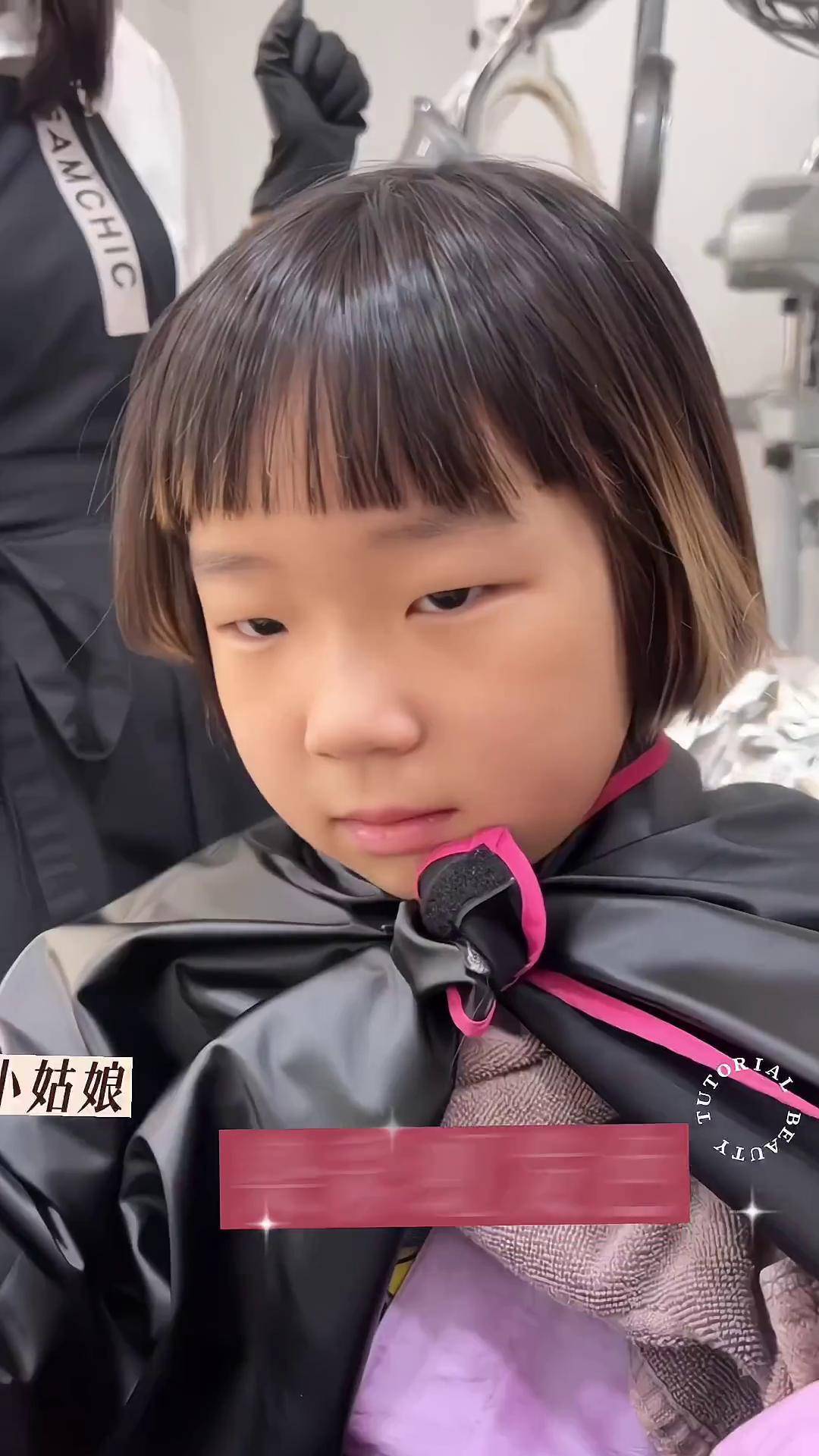 托尼老师太会玩了根据脸型设计发型 小朋友发型推荐 剪头发的小女孩