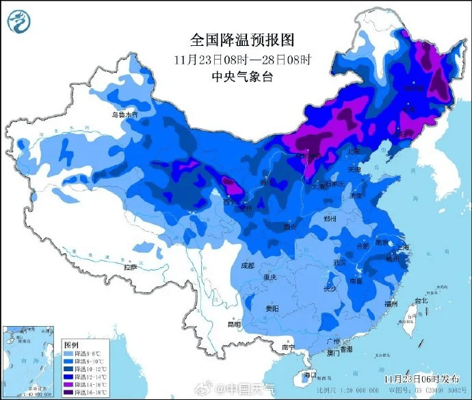 降温超16℃，今冬首场寒潮携暴雪来袭！将影响超25省份