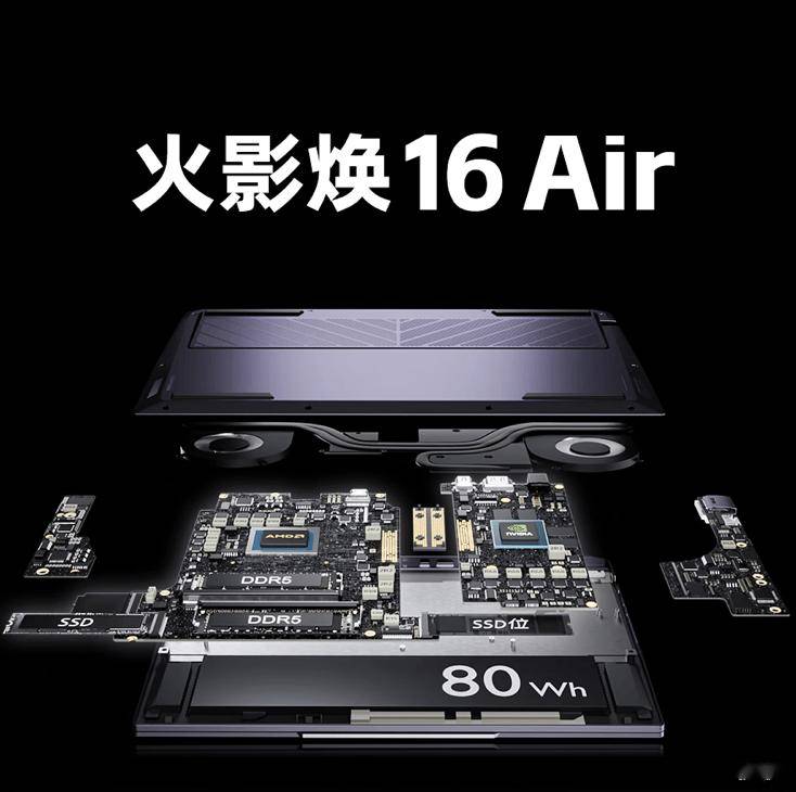 火影焕 16 Air 游戏本新增配置首销，R7 8845HS + 4060，6999 元