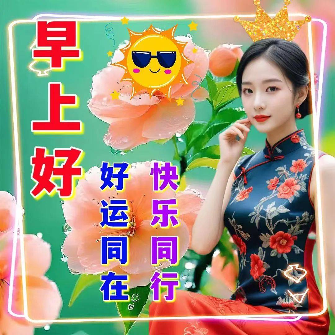 中老年早上好表情包大全,一切随缘,静而不争!
