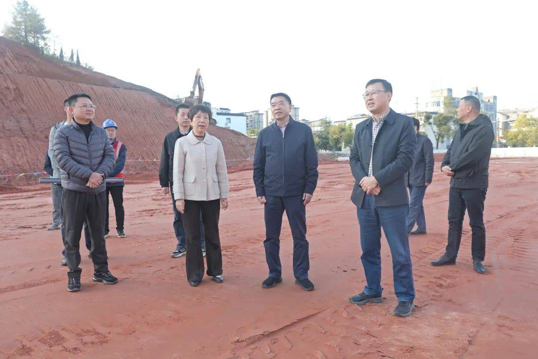 横峰县委书记潘琍,县人大常委会主任李必良参加调研.