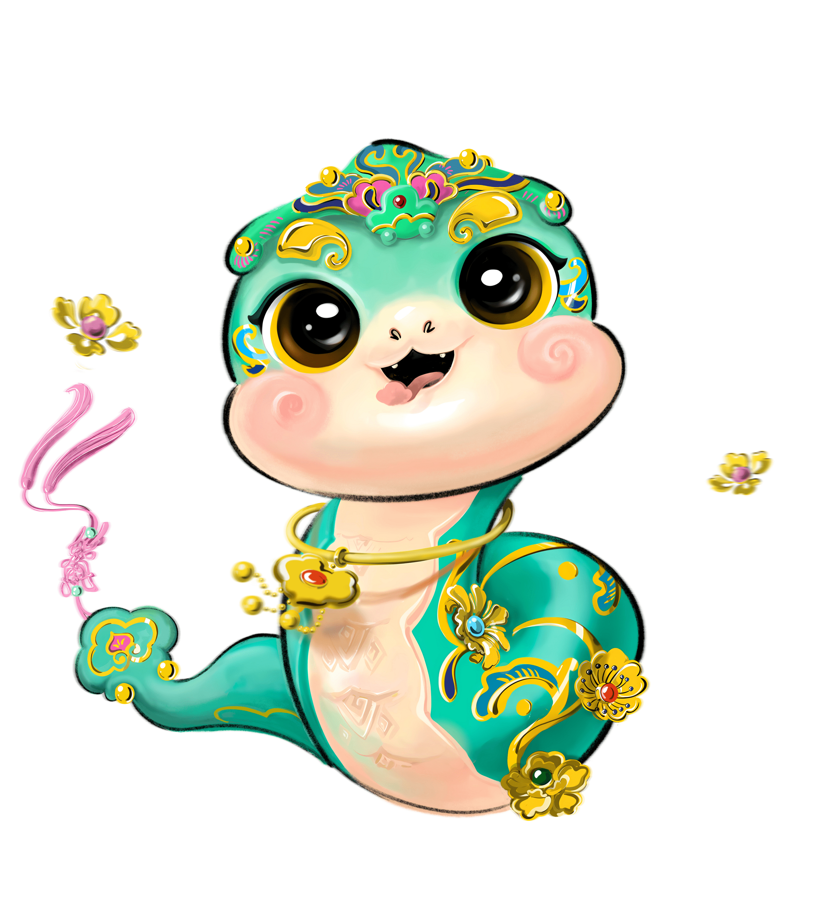 其实在它身上藏有不少传统文化元素看上去是一只呆萌小蛇一亮相就收获