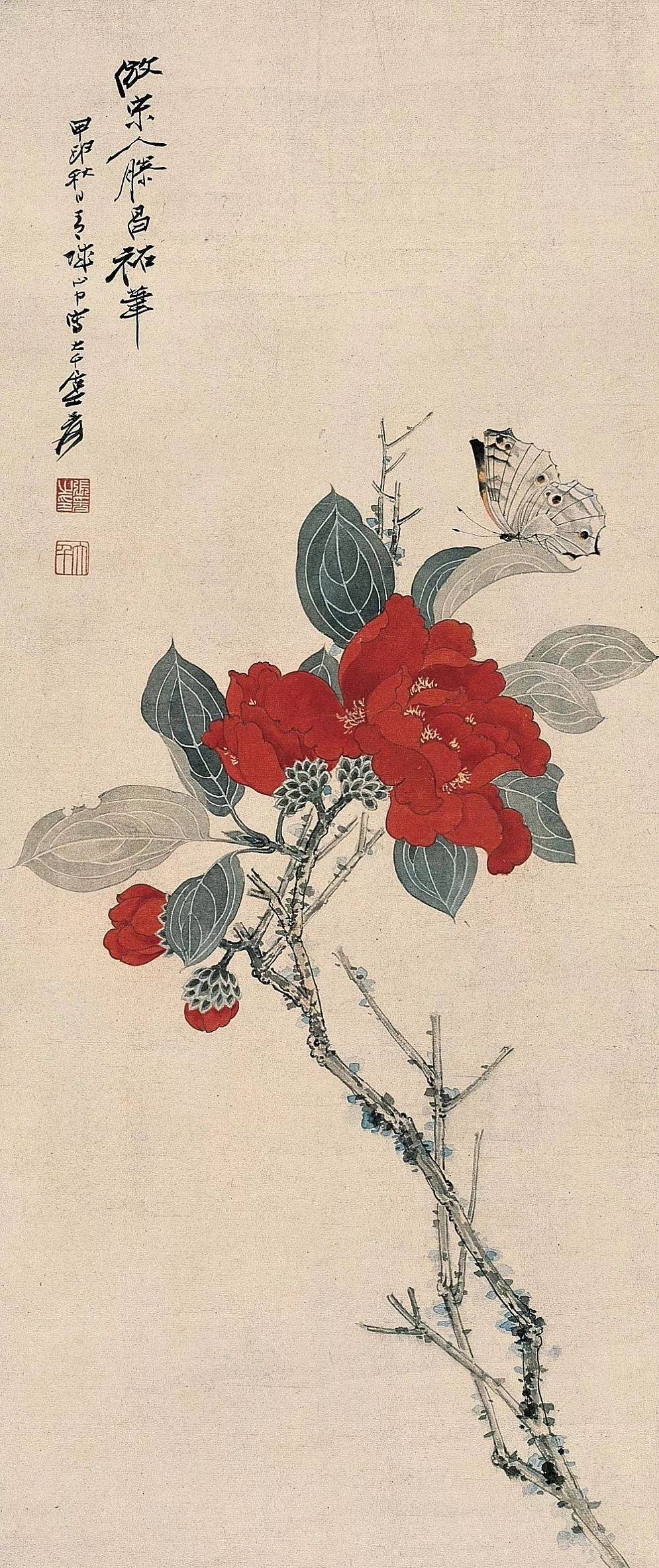艳丽多姿的张大千花鸟画