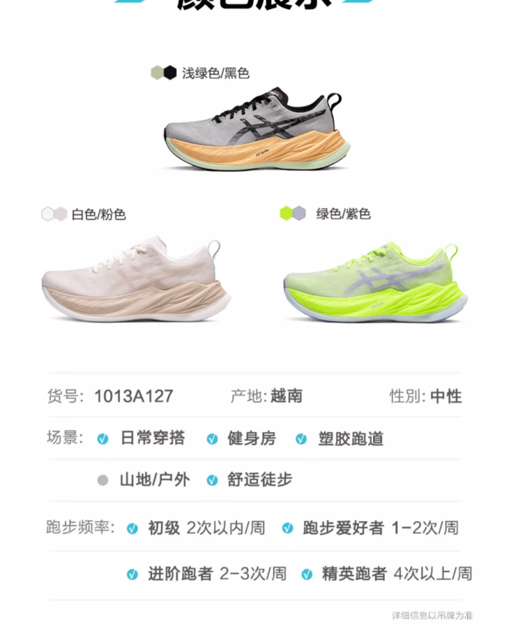 asics跑鞋矩阵图图片