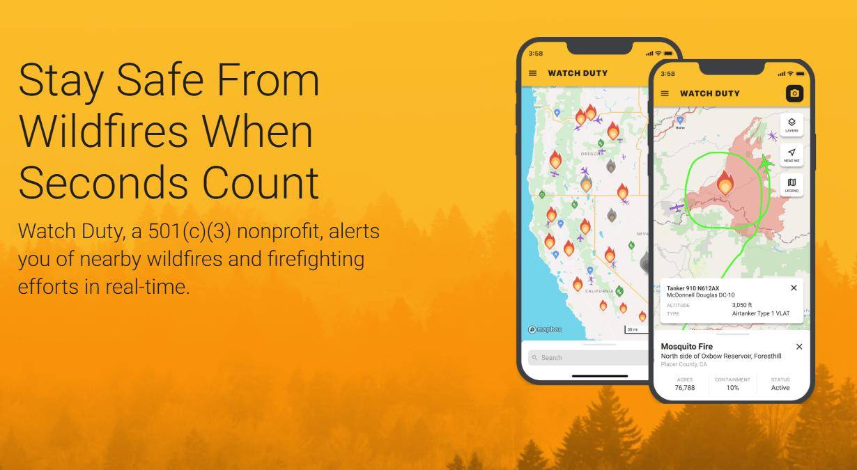 加州大火肆虐，火情追踪App“Watch Duty”登顶美区苹果应用商店