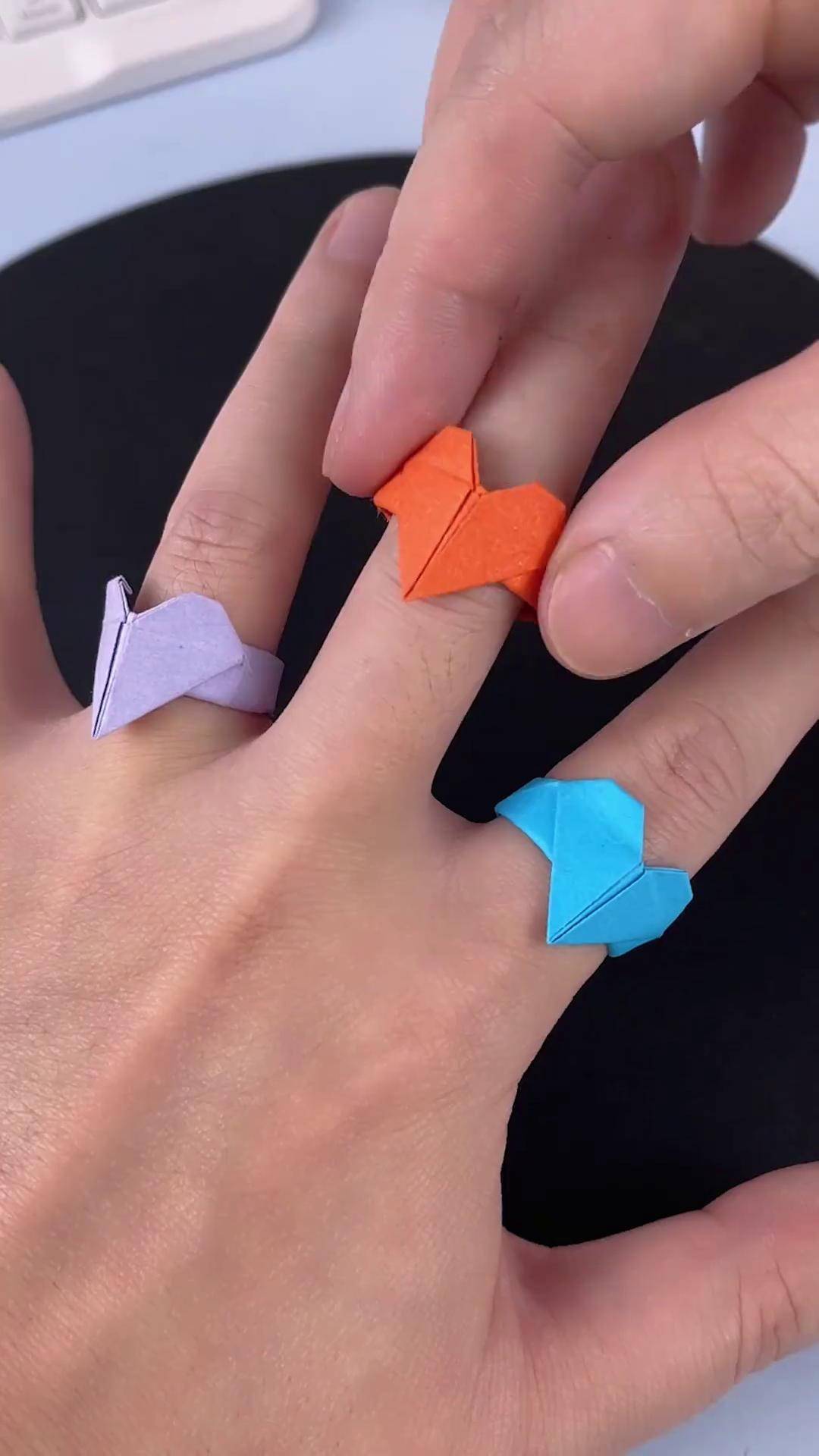 这个戒指太好看了吧一张纸条轻松折出很实用的小技能折纸手工手工diy