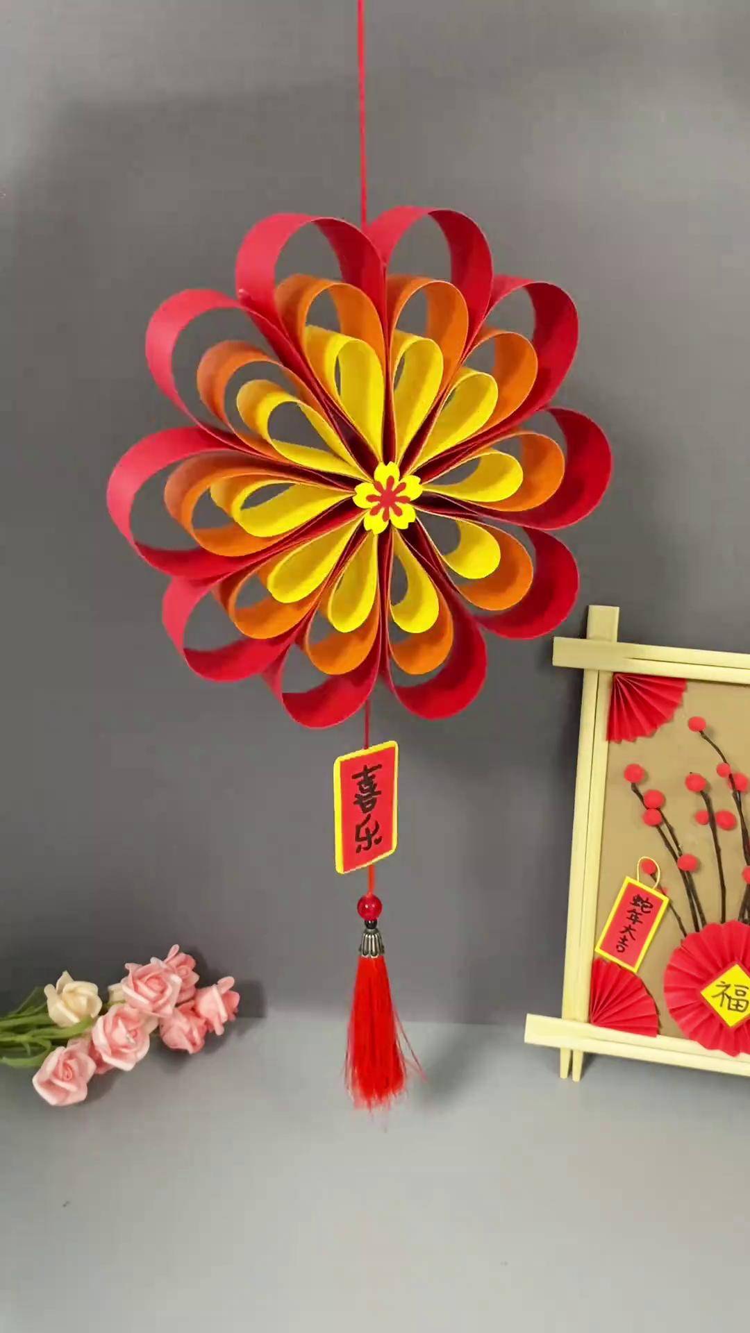 漂亮的新年手工挂饰,和孩子一起来做吧新年手工 元旦手工 亲子手工