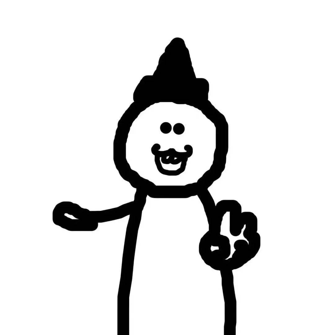 黑白线条简约头像