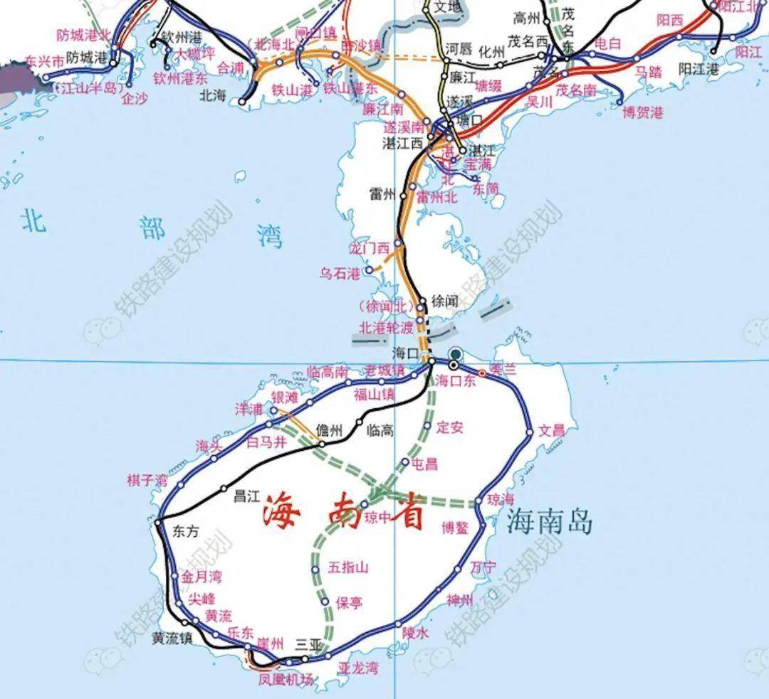 海南省将建成"田"字形高铁网络