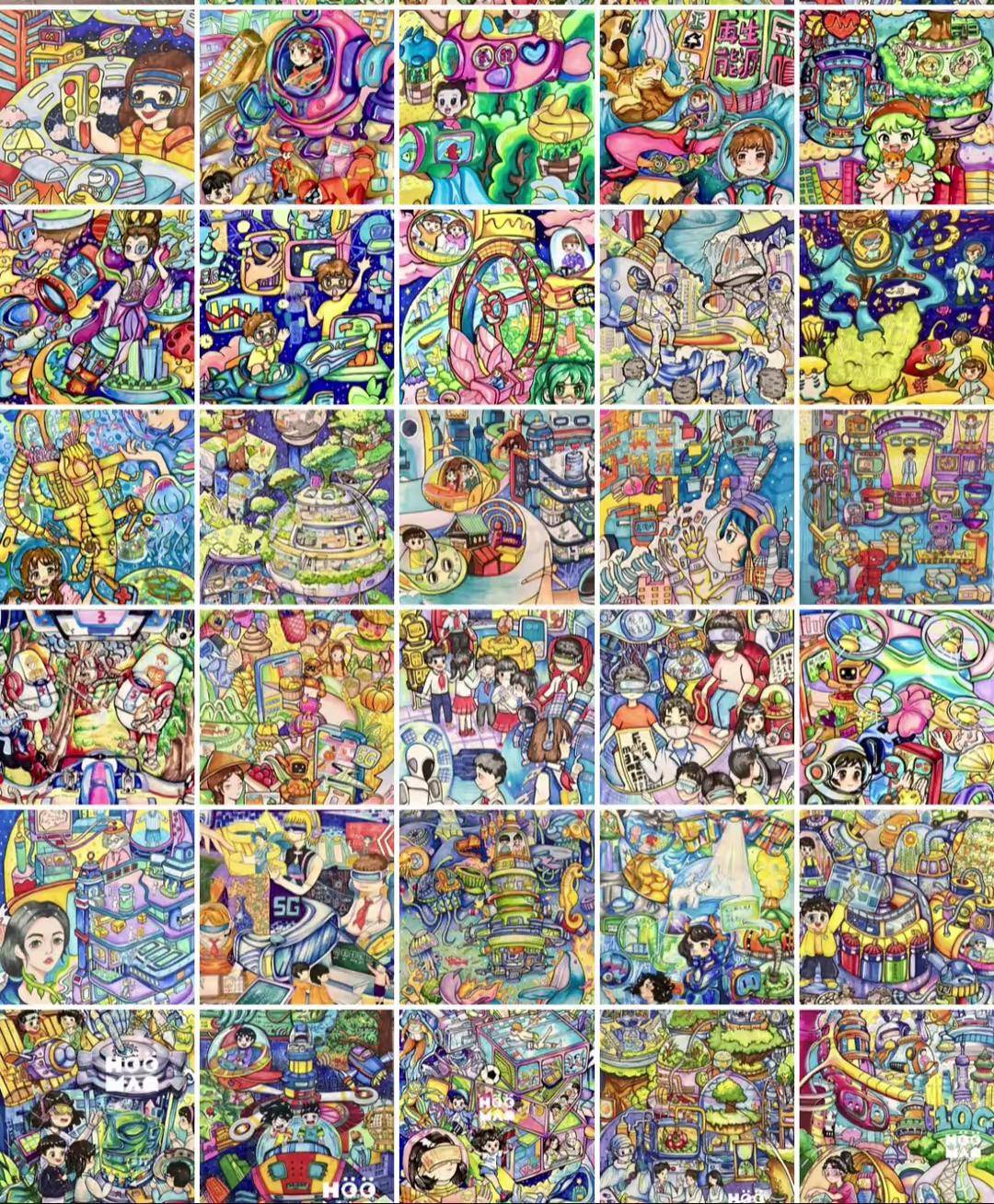 科幻题材素材有一定难度和复杂程度主题画 少儿美术 一起学画画 科幻