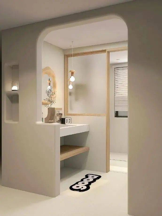 分享15款半开放式卫生间装修布局