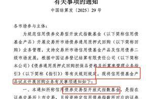 中国结算释放利好，信用债ETF可质押式回购，9只基金符合规模门槛，已有公募着手申请