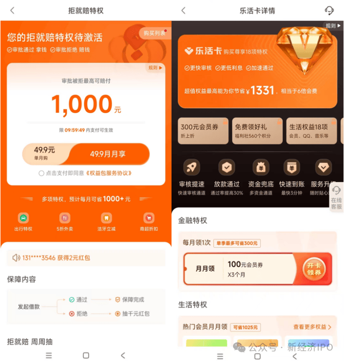 小花钱包为"降息"煞费苦心:默认勾选权益包 综合息费近30%(图2)