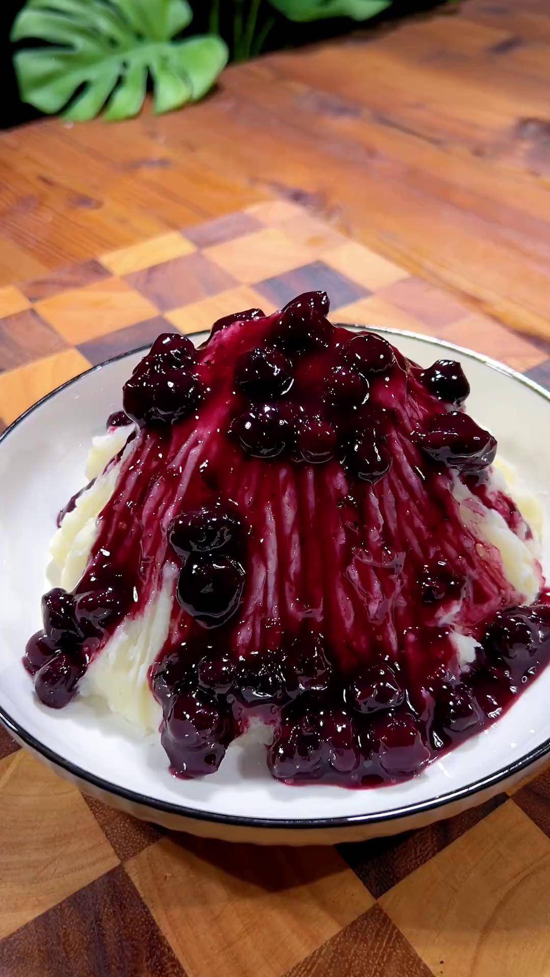 和酒店里一样好吃的蓝莓山药泥 做法简单一看就会孩子们特别爱吃