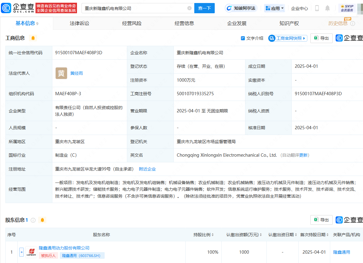 燃爆了（隆鑫通用股票最新消息）隆鑫通用宣传片，隆鑫通用新设子公司，含电力电子元器件制造业务，