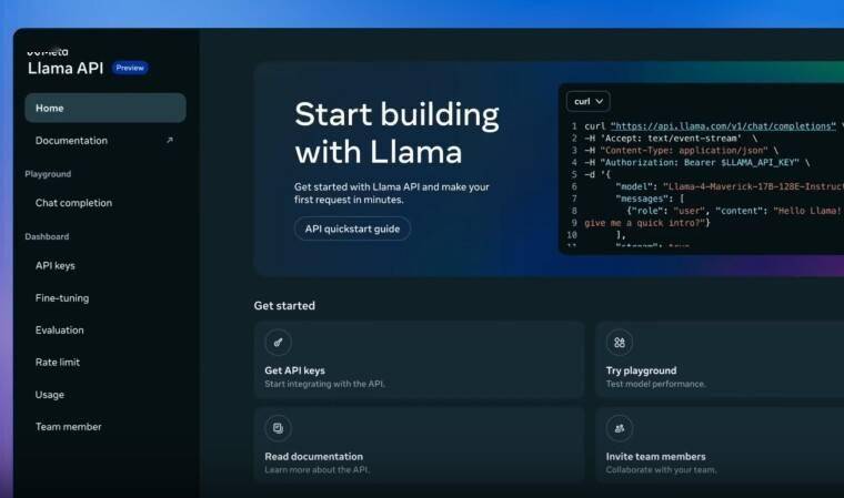 Meta 发布 Llama API，携手打造最快 AI 推理解决方案