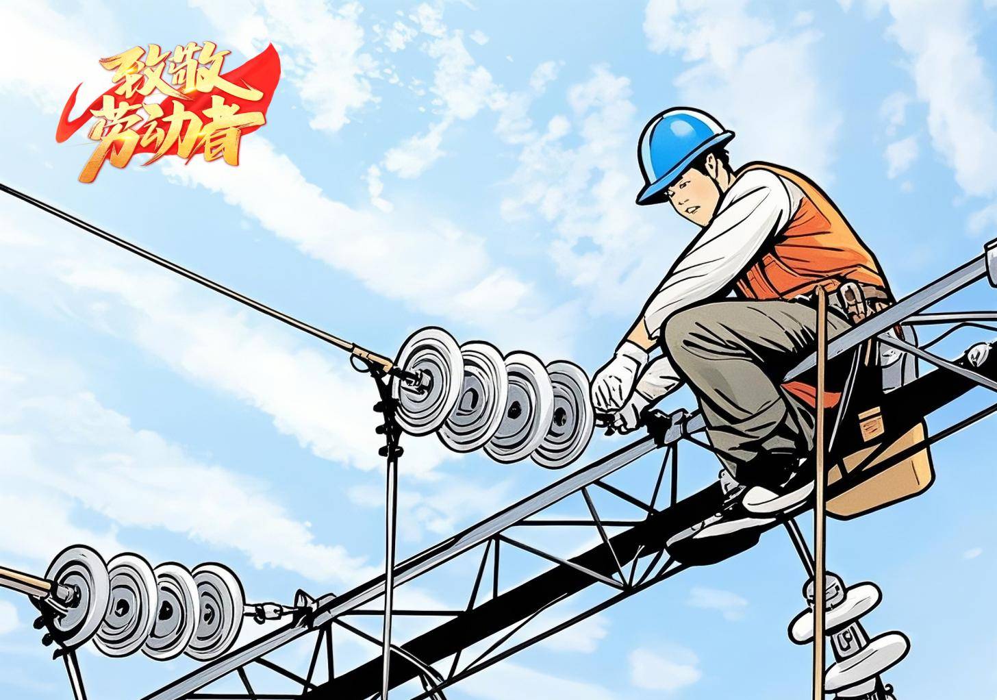 有这样一群电力工人,他们坚守在保障供电岗位上,身影穿梭在铁塔银线间