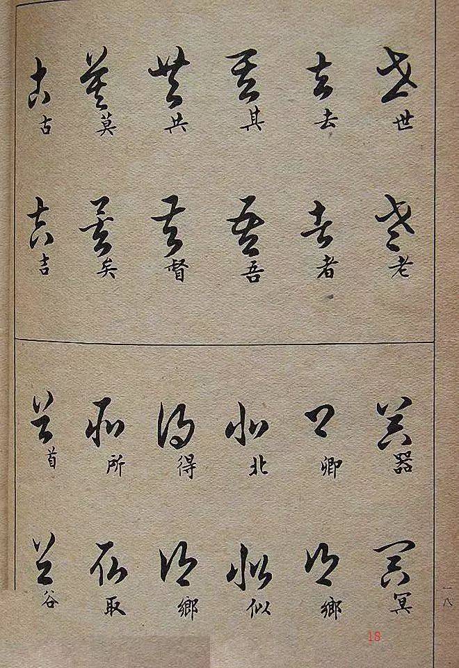 邓散木《草书写法》,草书常用偏旁部首全在这里了!