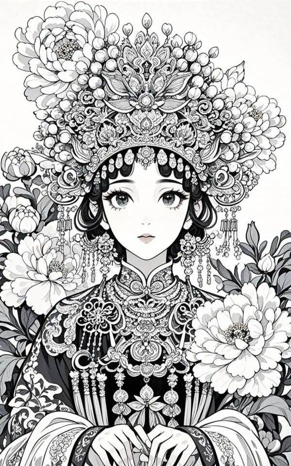 线稿控暴哭!古风线稿,小白来偷师