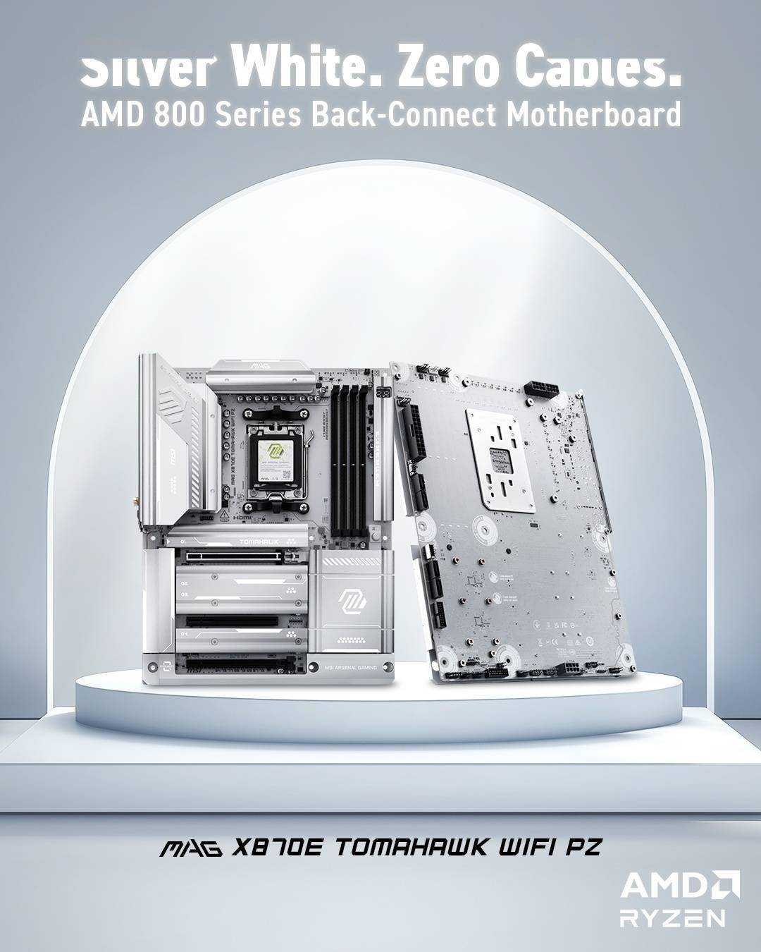 微星 MAG X870E TOMAHAWK WIFI PZ“战斧导弹”背插 ATX 主板登场