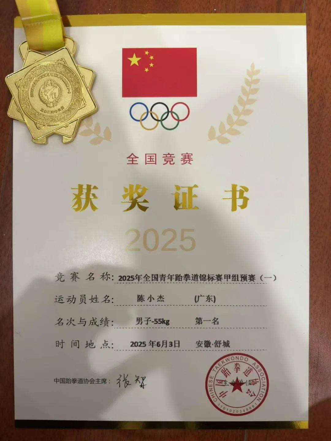 牛!连州少年陈小杰夺全国青年跆拳道锦标赛冠军
