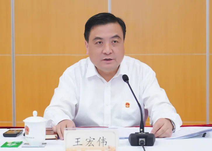 区人大常委会主任王宏伟主持会议并讲话