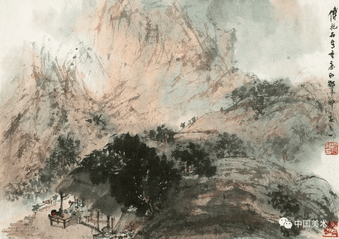 傅抱石的山水画（高清百图）_风雨_诗意_重庆