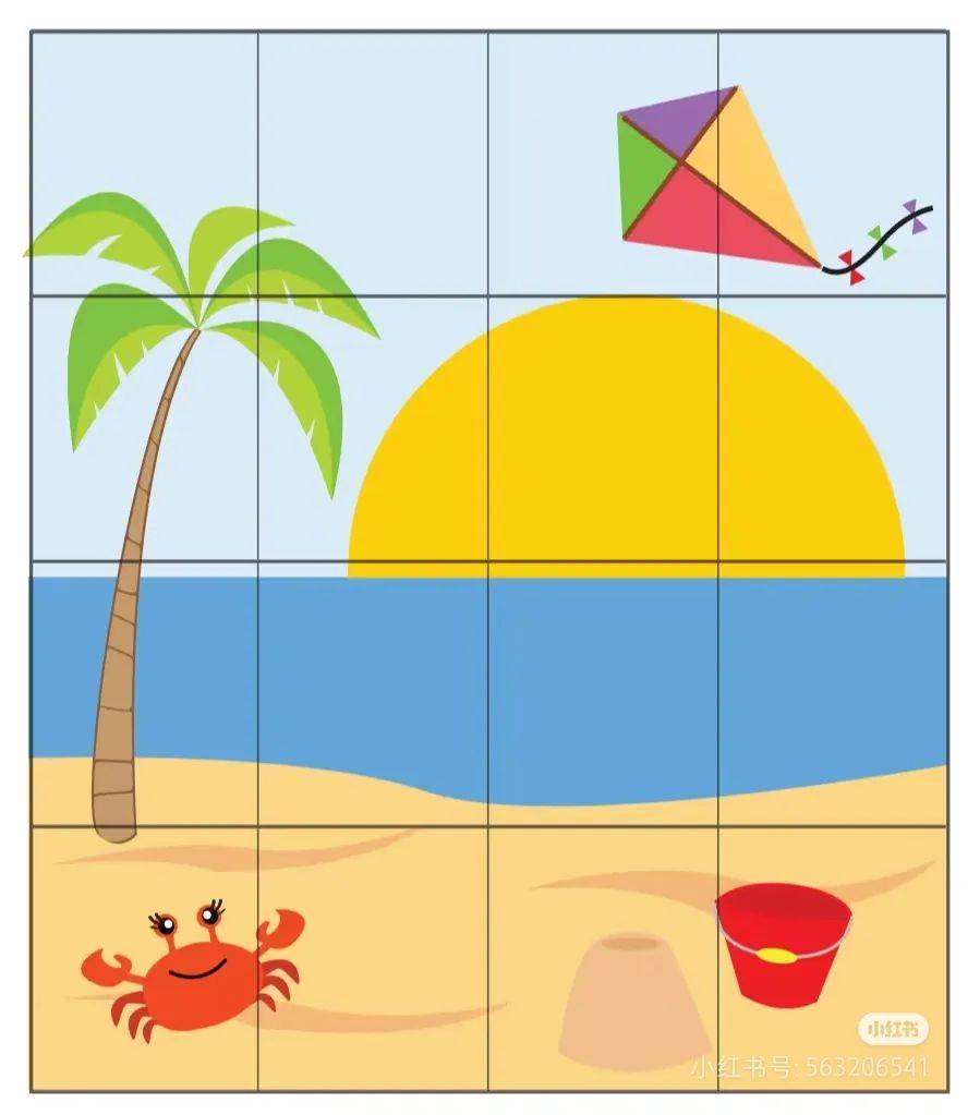 幼儿拼图打印版 益智区素材