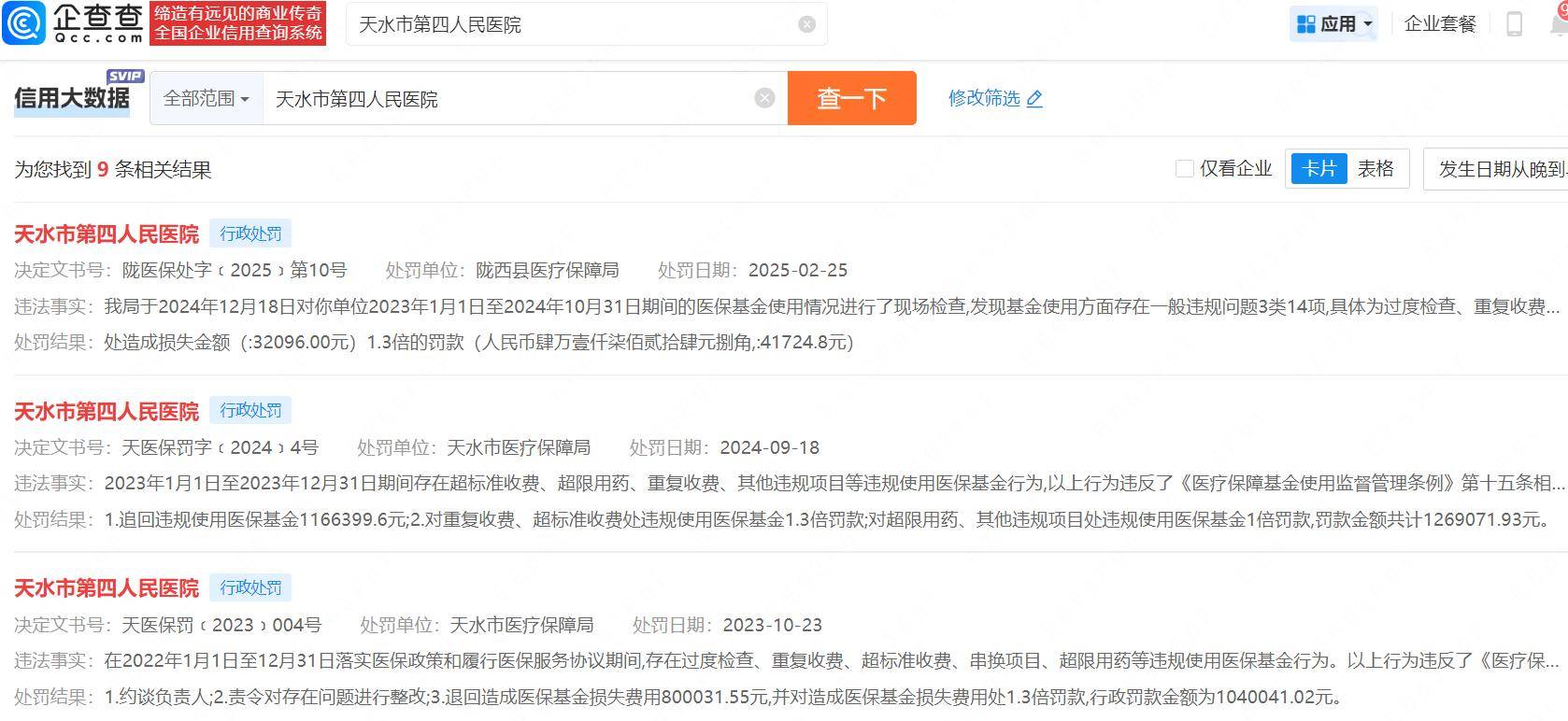 女子做取环手术致十级伤残:天水市第四人民医院曾多次被罚(图2)