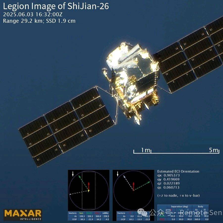 意欲何为，不言而喻，美商业遥感卫星MAXAR 拍摄我国实践26号卫星，拍天拍地都清晰